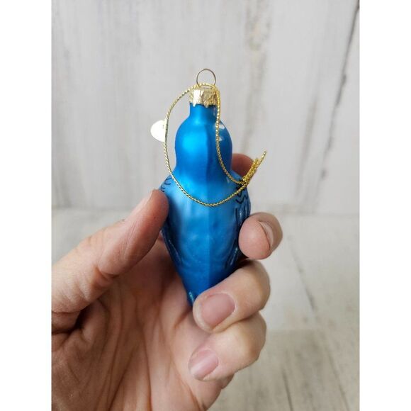 Glass bluebird ornament quail Xmas tree set lot unique - Picture 5 of 15